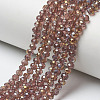 Electroplate Transparent Glass Beads Strands EGLA-A034-T4mm-H16-1