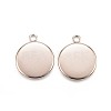 Ion Plating(IP) 304 Stainless Steel Pendant Cabochon Settings X-STAS-G127-13-12mm-RG-2