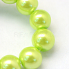 Baking Paint Pearlized Glass Pearl Round Bead Strands X-HY-Q330-8mm-66-3