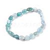 Natural Amazonite Bead Stretch Bracelets X-BJEW-K213-09-2