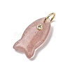 Natural Strawberry Quartz Pendants G-A297-01G-08-2