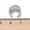 304 Stainless Steel Two-layer C-Shaped Cuff Earrings EJEW-M073-10PG-01-3