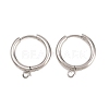 316 Stainless Steel Huggie Hoop Earring Findings EJEW-B158-01D-P-1