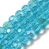 Electroplate Transparent Glass Beads Strands EGLA-A035-T8mm-L08-1
