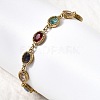 304 Stainless Steel Link Chain Bracelets for Women BJEW-A093-01B-G-3