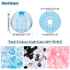 3 Bags 3 Colors Transparent & Opaque Resin Beads RESI-PH0001-71-7
