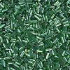 Transparent Colours Luster Glass Bugle Beads SEED-N005-001-A07-3