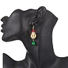 Glass Beaded Reindeer Dangle Earrings EJEW-MZ00628-3