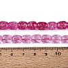 Transparent Crackle Glass Beads Strands GLAA-Q108-04A-09-4
