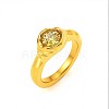 304 Stainless Steel Pave Single Cubic Zirconia Finger Rings WG7F081-01-2