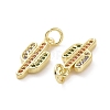 Brass Micro Pave Colorful Cubic Zirconia Pendants KK-E068-VF151-3