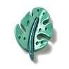 Cute Opaque Resin Leaf Cabochons RESI-L040-02D-1
