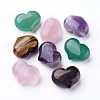 Natural Mixed Stone Heart Palm Stone G-P426-A-1