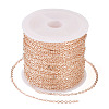 Brass Coated Iron Flat Cable Chains CH-TAC0007-01RG-2