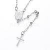 304 Stainless Steel Rosary Bead Necklaces NJEW-D285-40P-2