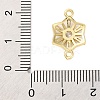 Brass Clear Cubic Zirconia Connector Charms/Links FIND-L019-07G-03-3