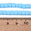 Opaque Frosted Glass Beads Strands GLAA-N072-01A-B08-4