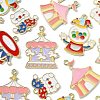 30Pcs 5 Styles Circus Theme Alloy Enamel Pendants ENAM-CJ0004-78-3
