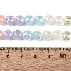 Electroplate Imitation Jade & Opaque & Transparent Glass Beads Strands EGLA-Q135-8MM-A02-5