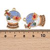 Christmas Theme Alloy Enamel Pendants ENAM-C031-01G-05-3