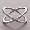 Simple Style Brass Cubic Zirconia Finger Rings FS-WG32029-02-1