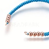 Nylon Cord Braided Bead Bracelets Making BJEW-F360-FRG06-2