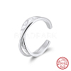 925 Sterling Silver Cuff Rings RJEW-H257-04P-2