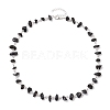 Natural Obsidian Chip Beaded Necklaces NJEW-JN05140-04-1