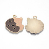 Alloy Enamel Pendants X-ENAM-T011-45KC-RS-2