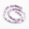 Natural Lilac Jade Beads Strands X-GSR6mmC168-3