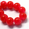Baking Paint Imitation Jade Glass Round Bead Strands DGLA-Q021-12mm-05-2