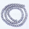 Electroplate Glass Beads Strands EGLA-A034-P4mm-B17-2