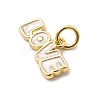 Brass Enamel Charms KK-A268-10G-01-2