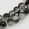 Two Tone Crackle Glass Beads Strands CCG-Q002-10mm-M-3