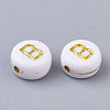 Plating Acrylic Beads PACR-R242-01B-2
