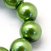 Baking Painted Pearlized Glass Pearl Round Bead Strands X-HY-Q003-6mm-13-3