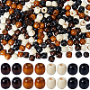 200Pcs 4 Colors Natural Wood Beads WOOD-GF0002-03-1