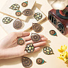 15Pcs 3 Styles Alloy Enamel Pendants ENAM-TA0003-69-6