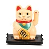 ABS Plastic Solar Powered Maneki-neko Figurines LS-DJEW-B017-01B-02-2
