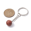 Natural & Synthetic Gemstone Round Keychain KEYC-JKC00577-4