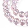 Electroplate Transparent Glass Beads Strands X-GLAA-T032-T8mm-AB10-2