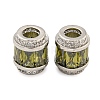 Rack Plating Brass Micro Pave Cubic Zirconia European Beads KK-F089-31P-05-1