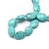Faceted Oval Synthetic Turquoise Beads Strands X-G-R303-14-2