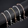 12Pcs 3 Colors Brass Box Chain Slider Bracelet Making KK-NB0001-79-5