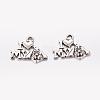 Tibetan Style Alloy Puppy Pendants TIBEP-0399-S-FF-2