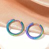 202 Stainless Steel Huggie Hoop Earrings EJEW-F111A-18mm-RC-2