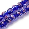 Luminous Handmade Glod Sand Lampwork Beads Strands LAMP-B028-03N-10mm-2