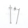 304 Stainless Steel Stud Earring Finding STAS-N090-JA713-1A-1