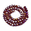 Electroplate Glass Beads Strands EGLA-A034-T8mm-B29-2