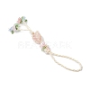 Nuggets Natural Rose Quartz Net Pouch Pendant Decorations HJEW-JM04260-01-4